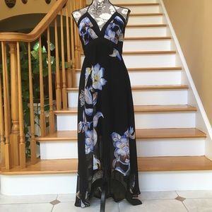 WHBM High Low Floral Maxi Dress